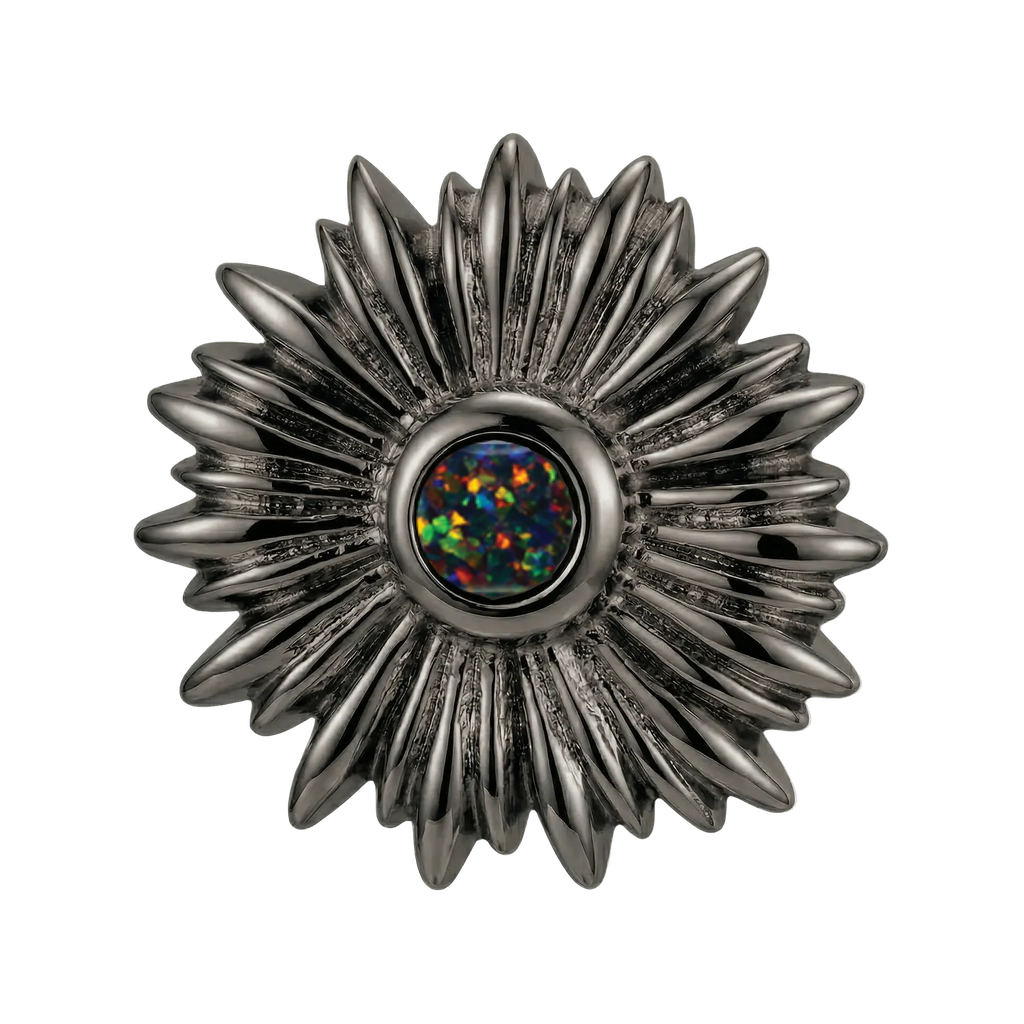 Sunflower - 14K Gold Threadless/Threaded