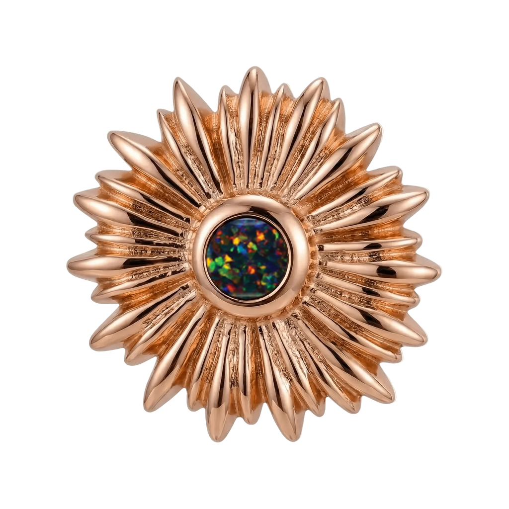 Sunflower - 14K Gold Threadless/Threaded