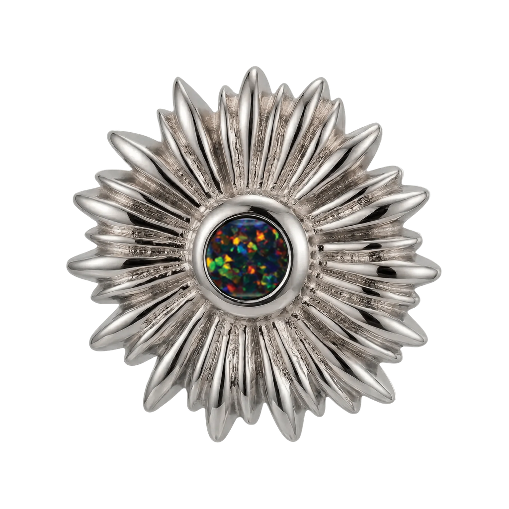 Sunflower - 14K Gold Threadless/Threaded