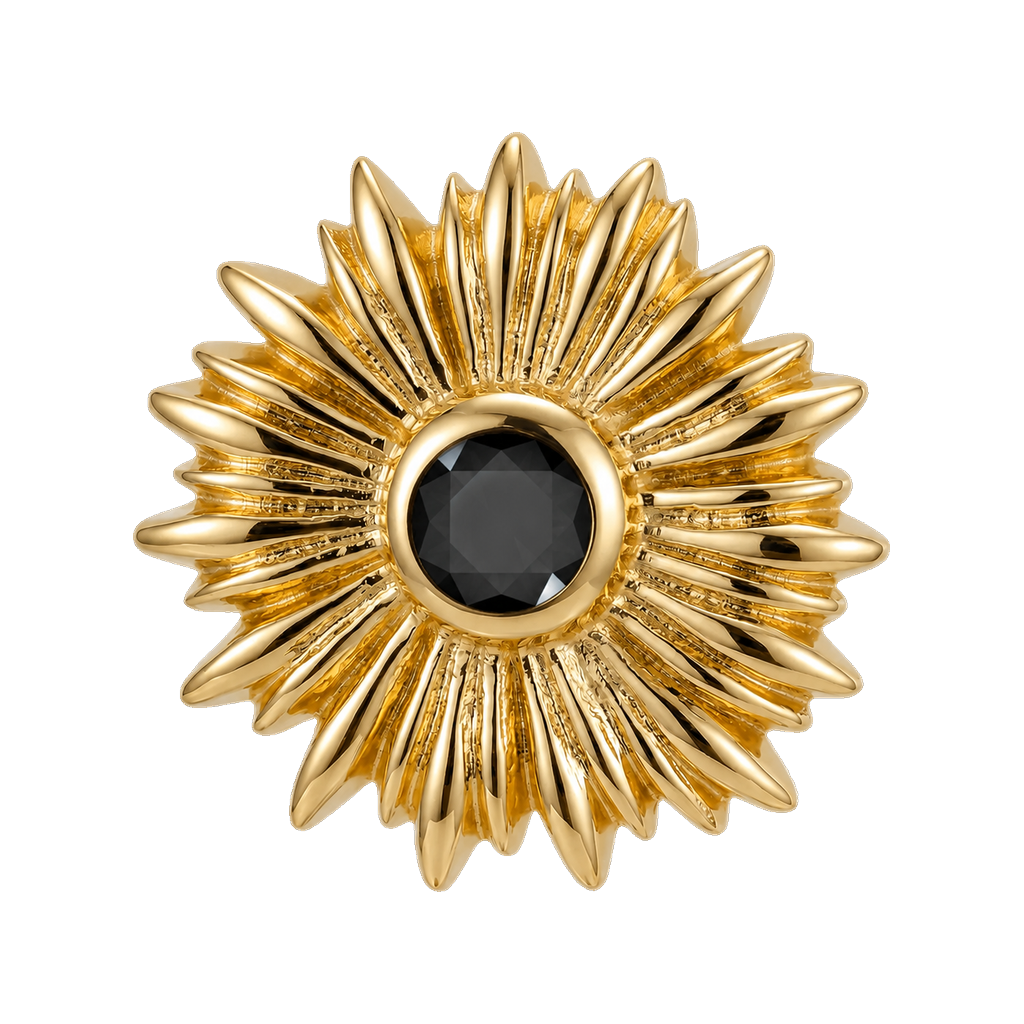 Sunflower - 14K Gold Threadless/Threaded