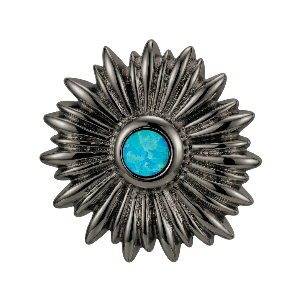 Sunflower - 14K Gold Threadless/Threaded