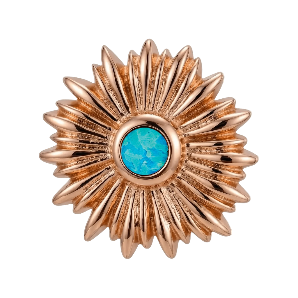 Sunflower - 14K Gold Threadless/Threaded