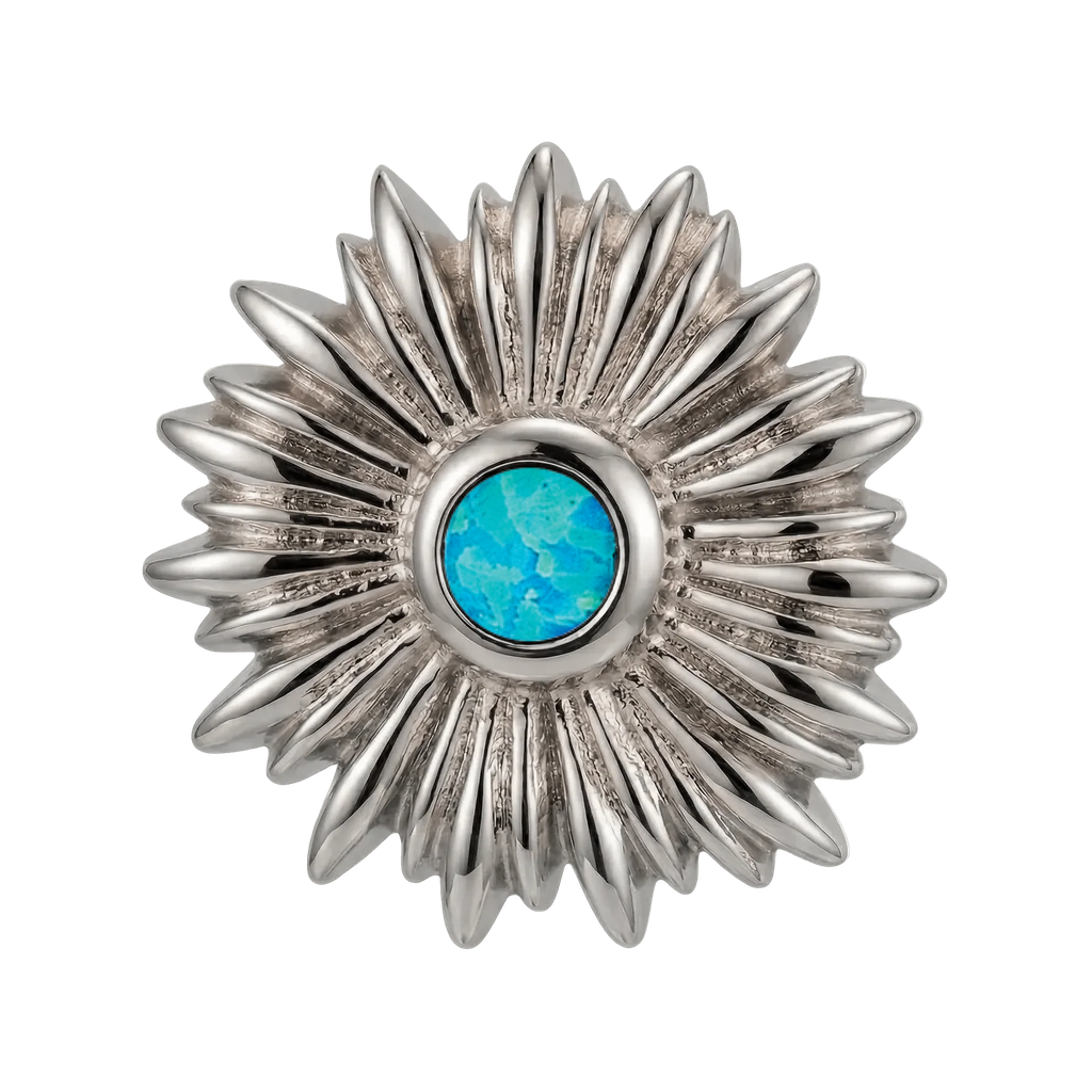 Sunflower - 14K Gold Threadless/Threaded
