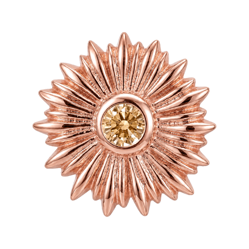 Sunflower - 14K Gold Threadless/Threaded