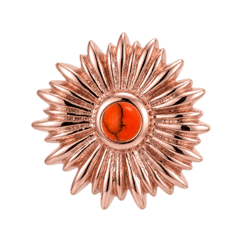 Sunflower - 14K Gold Threadless/Threaded