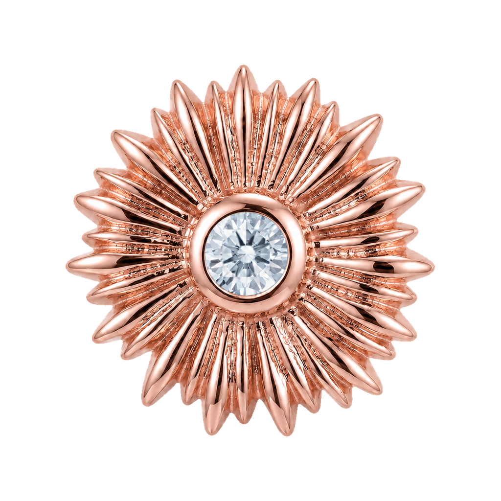 Sunflower - 14K Gold Threadless/Threaded