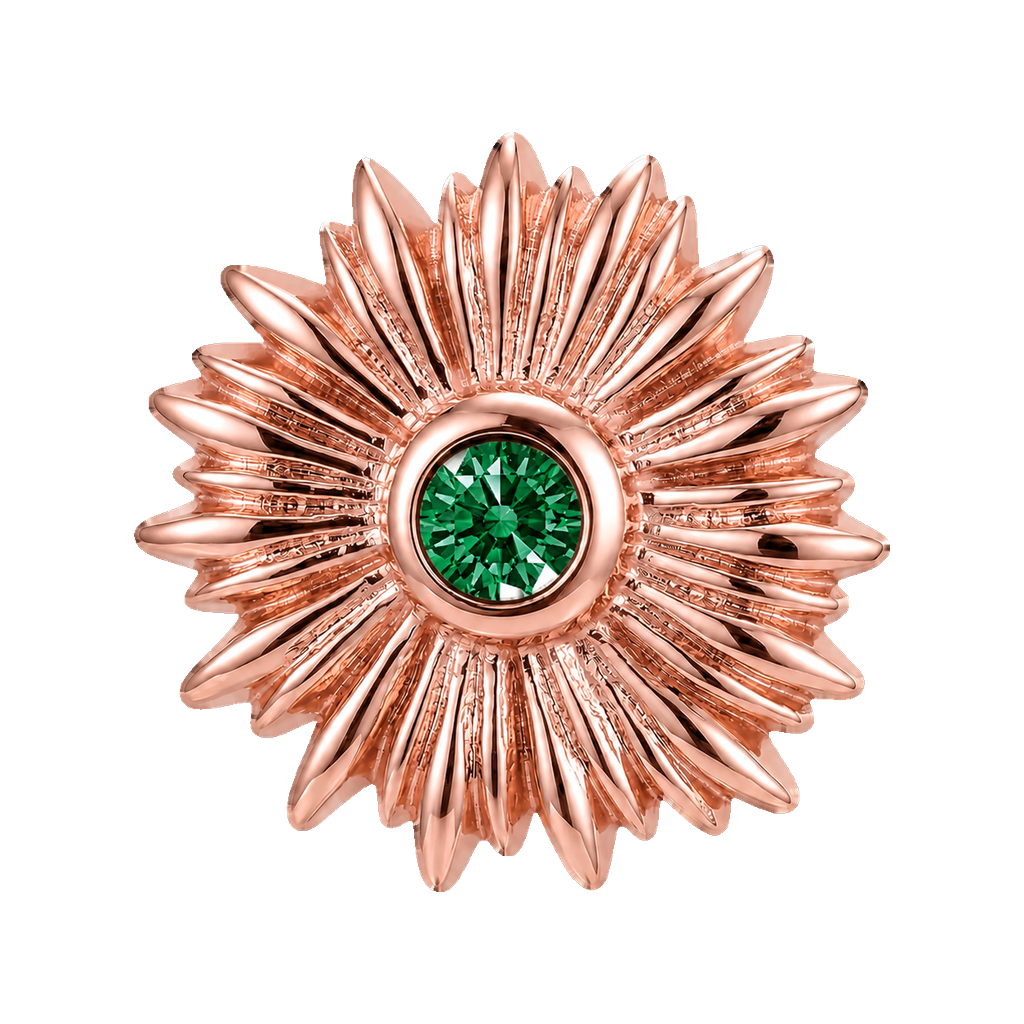 Sunflower - 14K Gold Threadless/Threaded