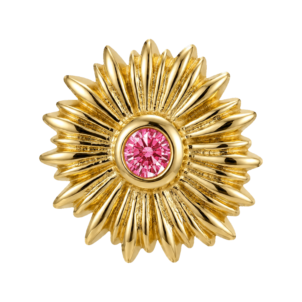Sunflower - 14K Gold Threadless/Threaded