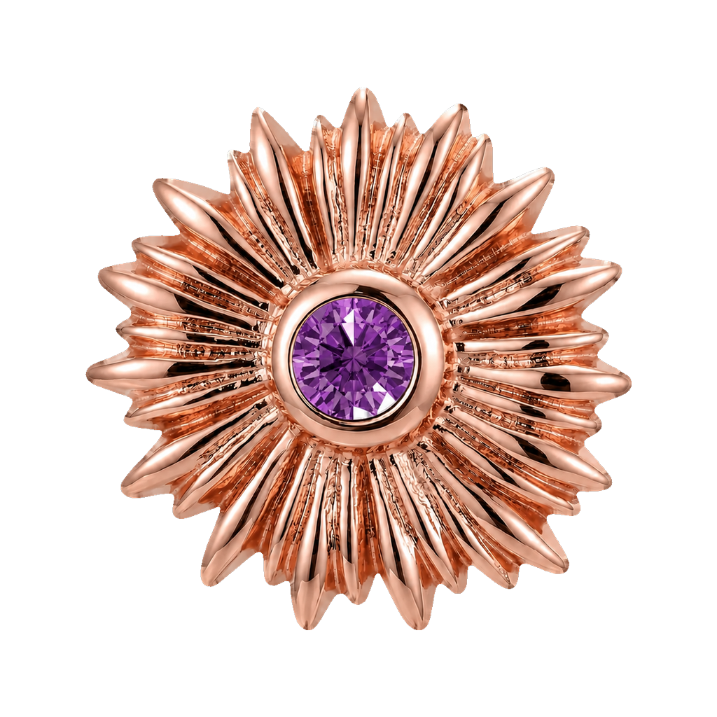 Sunflower - 14K Gold Threadless/Threaded
