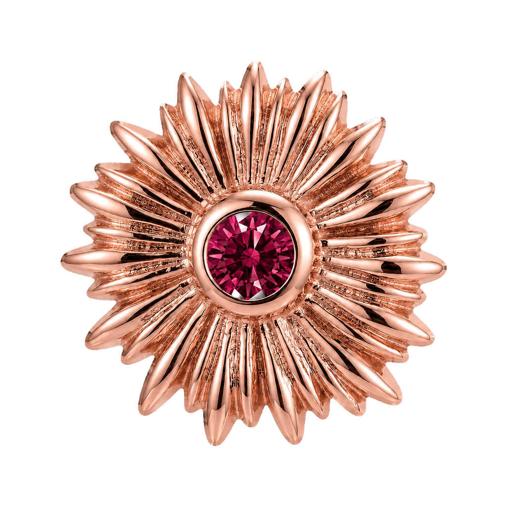 Sunflower - 14K Gold Threadless/Threaded