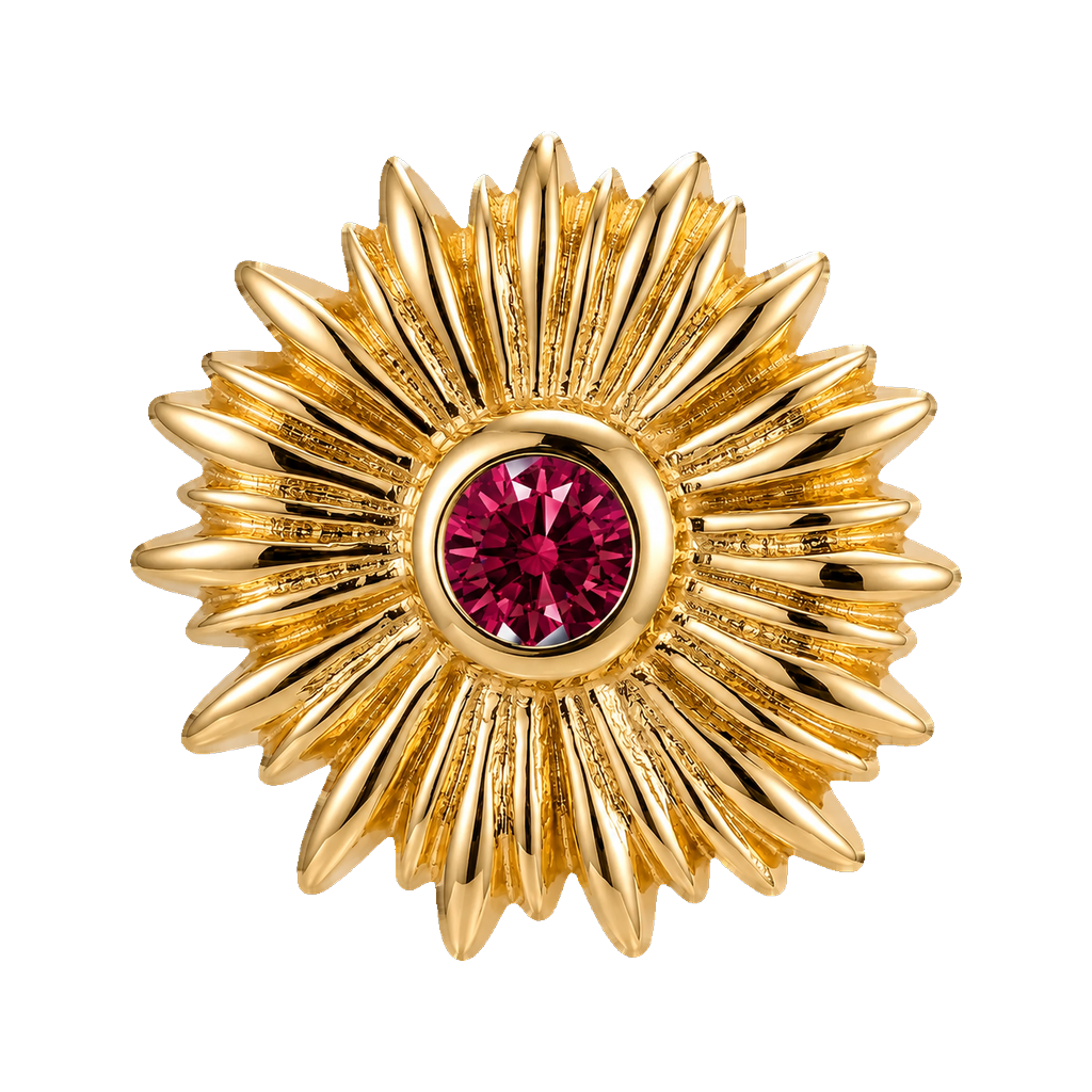 Sunflower - 14K Gold Threadless/Threaded