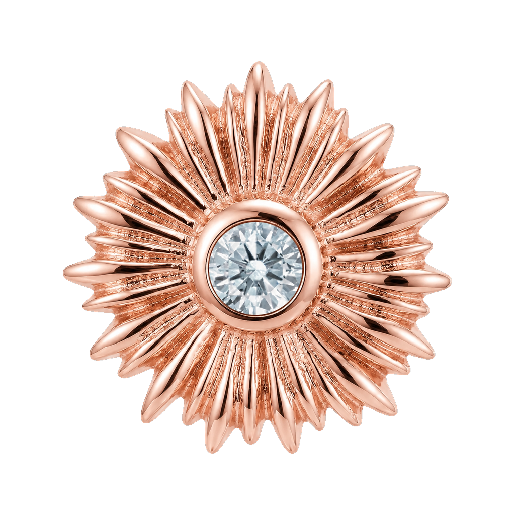 Sunflower - 14K Gold Threadless/Threaded