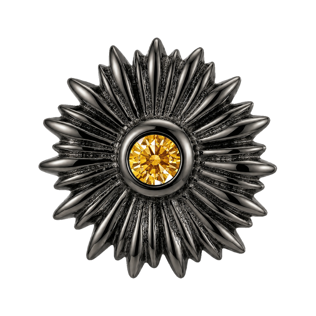 Sunflower - 14K Gold Threadless/Threaded