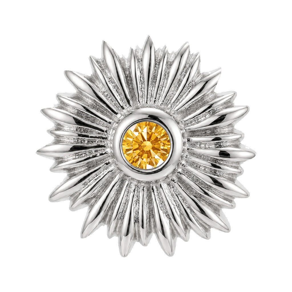 Sunflower - 14K Gold Threadless/Threaded