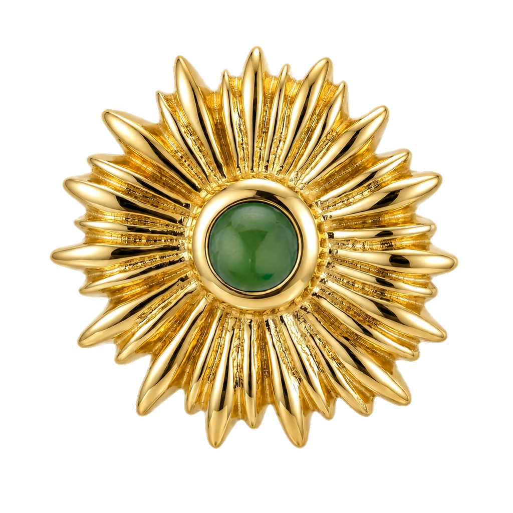 Sunflower - 14K Gold Threadless/Threaded