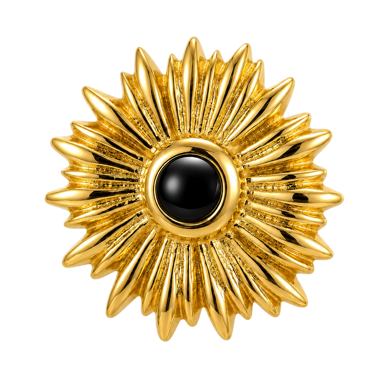 Sunflower - 14K Gold Threadless/Threaded