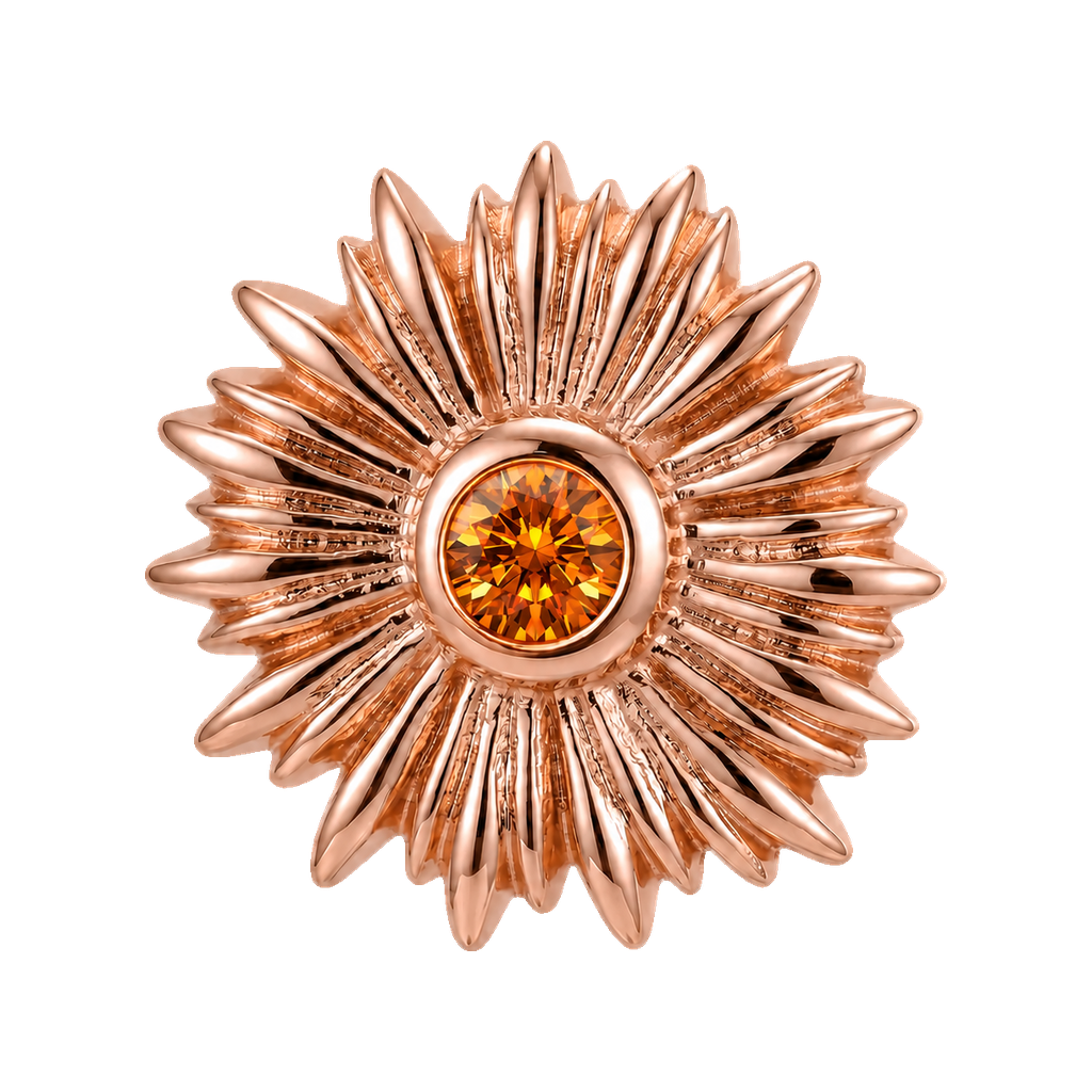 Sunflower - 14K Gold Threadless/Threaded