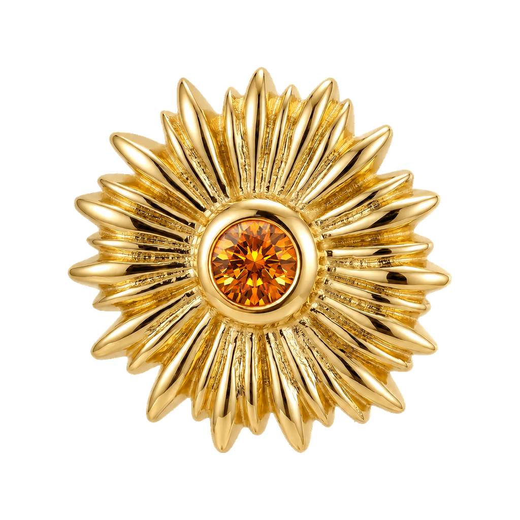 Sunflower - 14K Gold Threadless/Threaded
