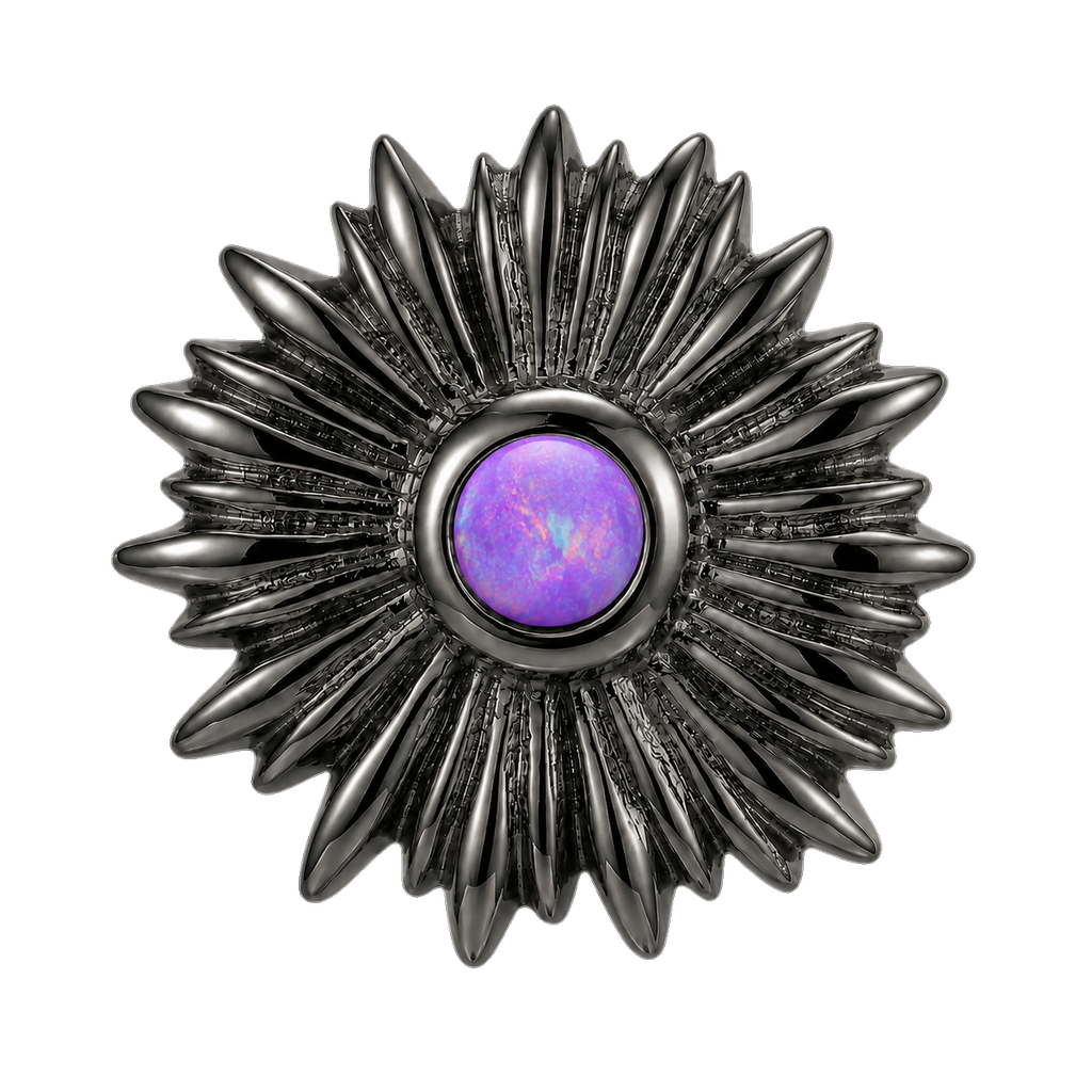 Sunflower - 14K Gold Threadless/Threaded