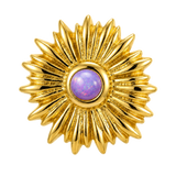 Sunflower - 14K Gold Threadless/Threaded