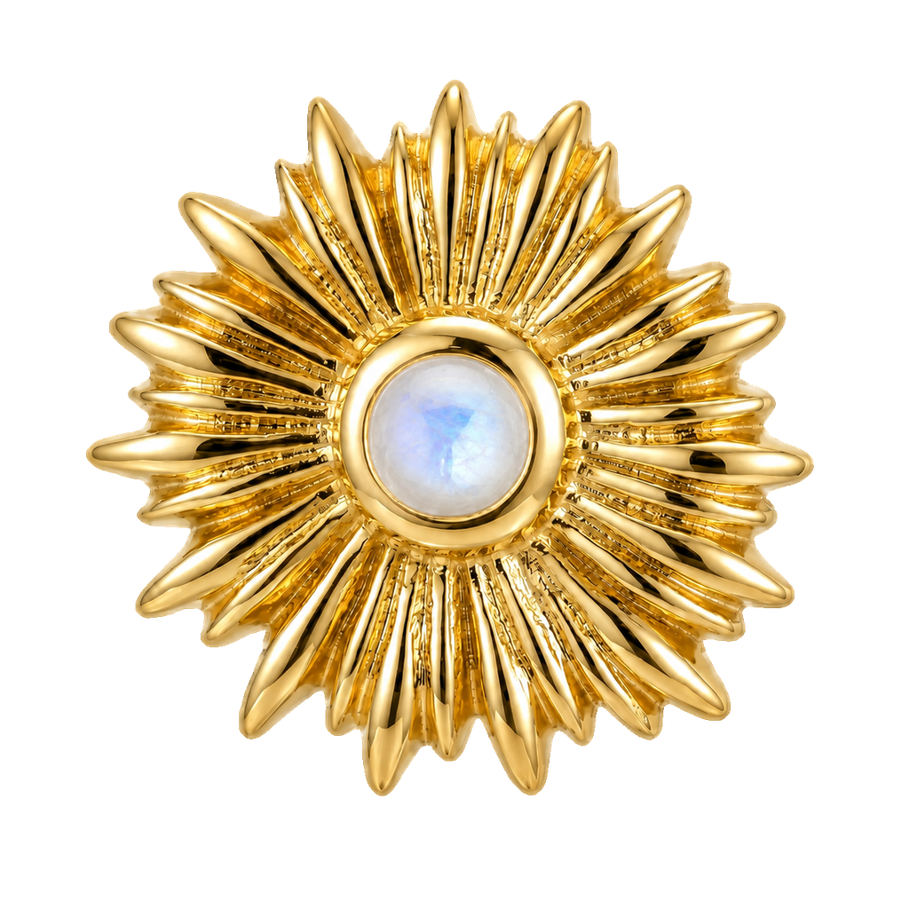 Sunflower - 14K Gold Threadless/Threaded