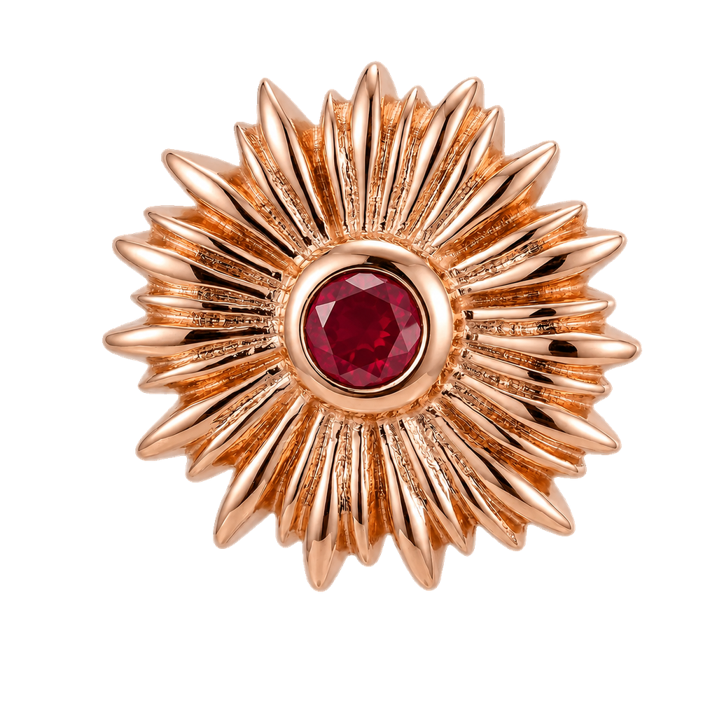 Sunflower - 14K Gold Threadless/Threaded