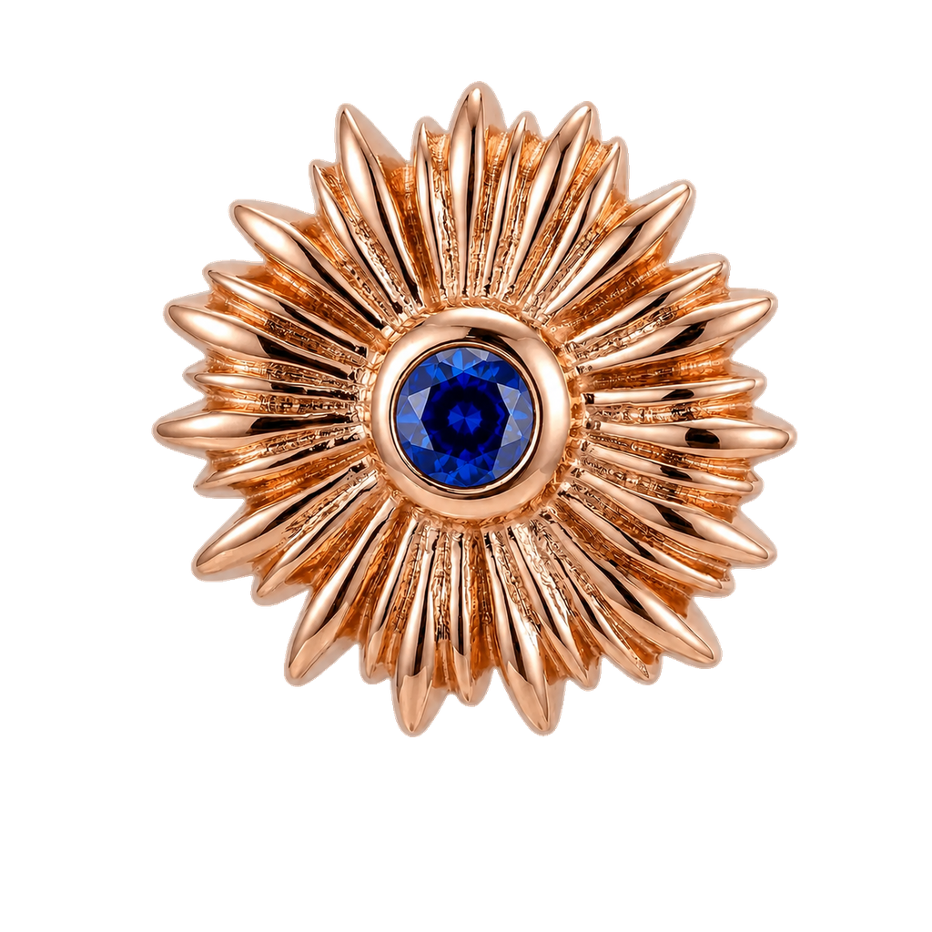 Sunflower - 14K Gold Threadless/Threaded