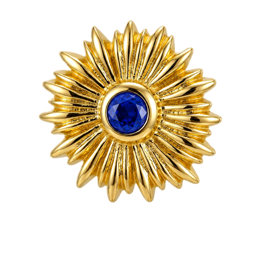 Sunflower - 14K Gold Threadless/Threaded