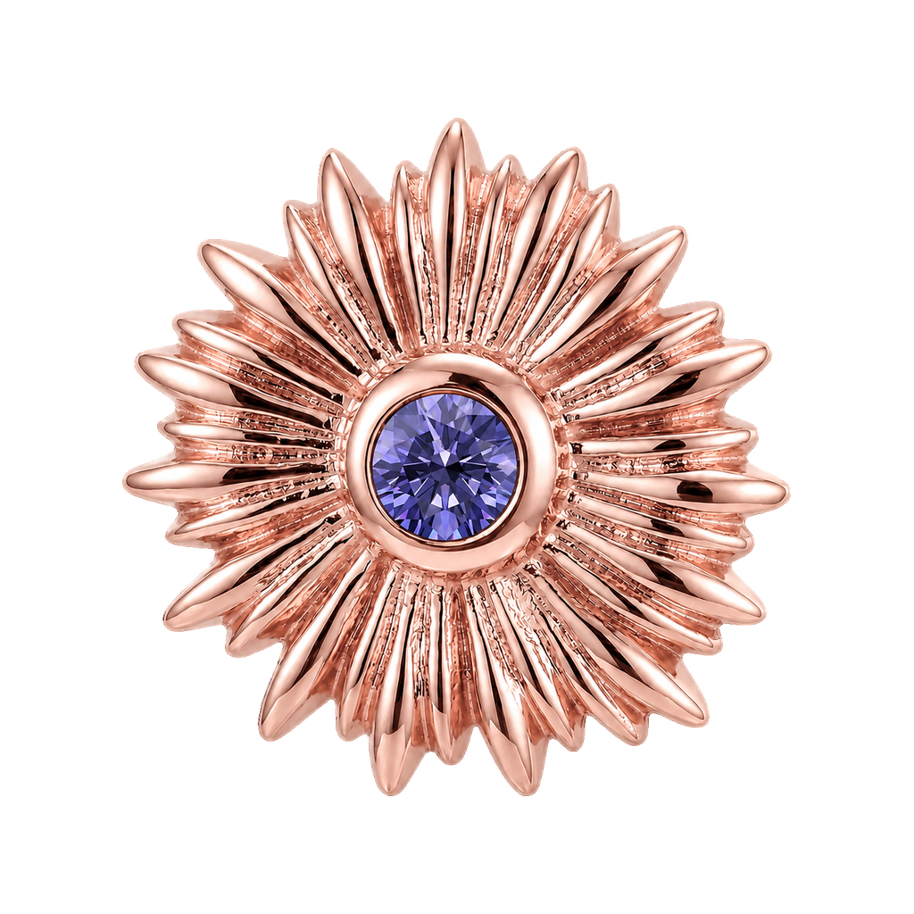 Sunflower - 14K Gold Threadless/Threaded