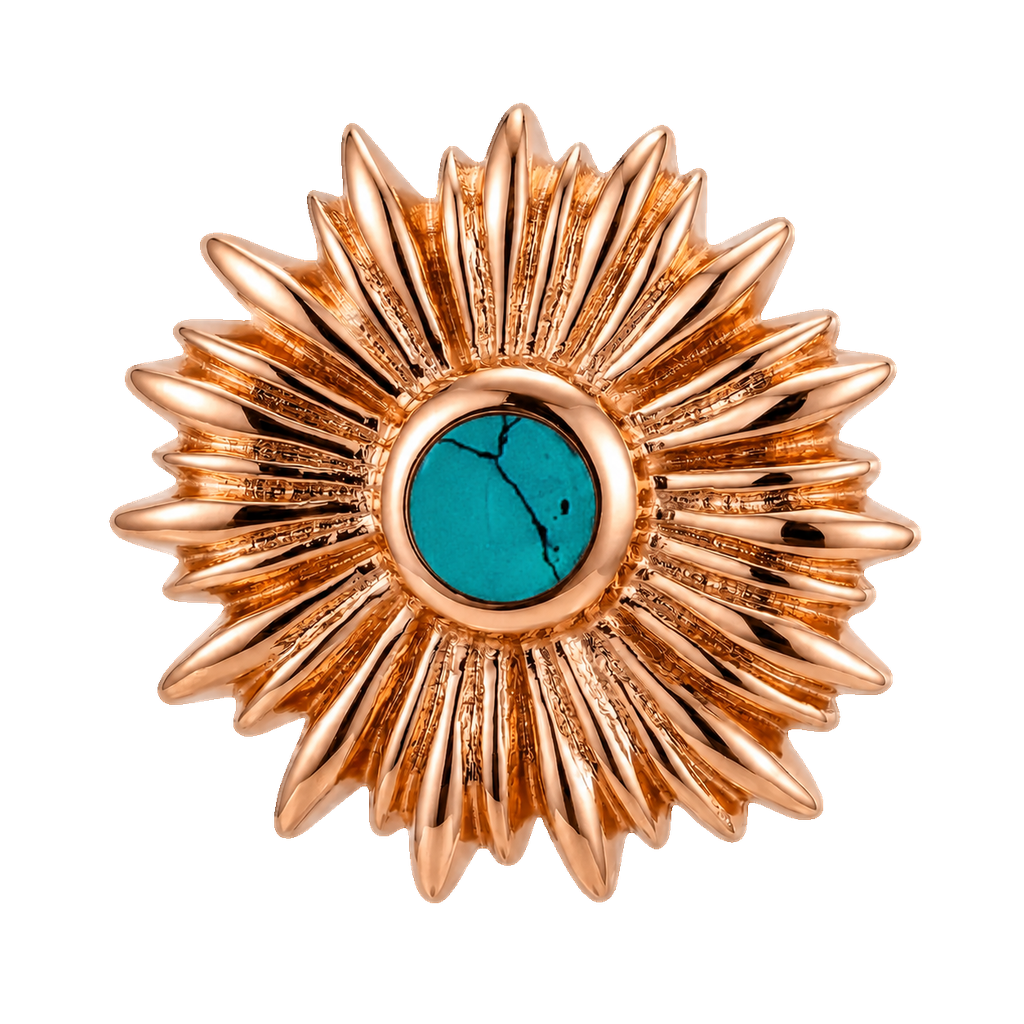 Sunflower - 14K Gold Threadless/Threaded
