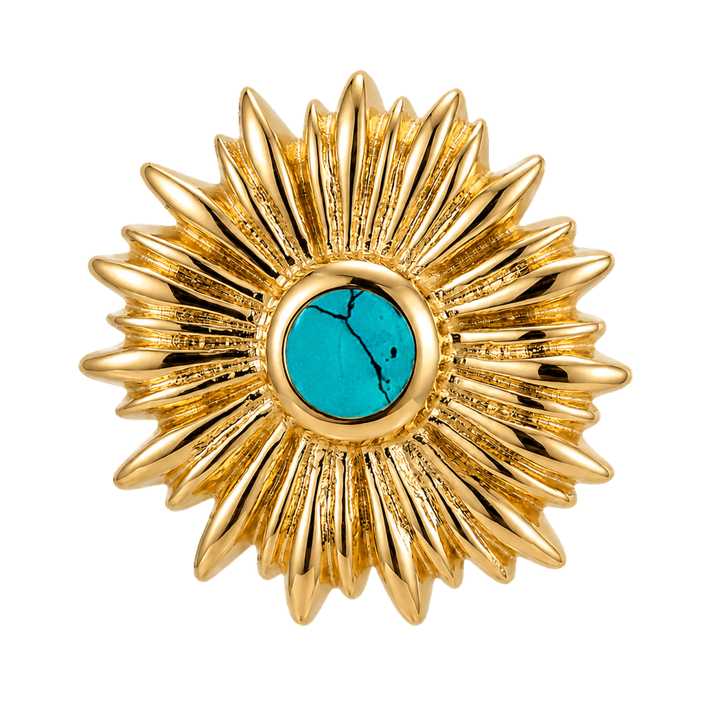 Sunflower - 14K Gold Threadless/Threaded