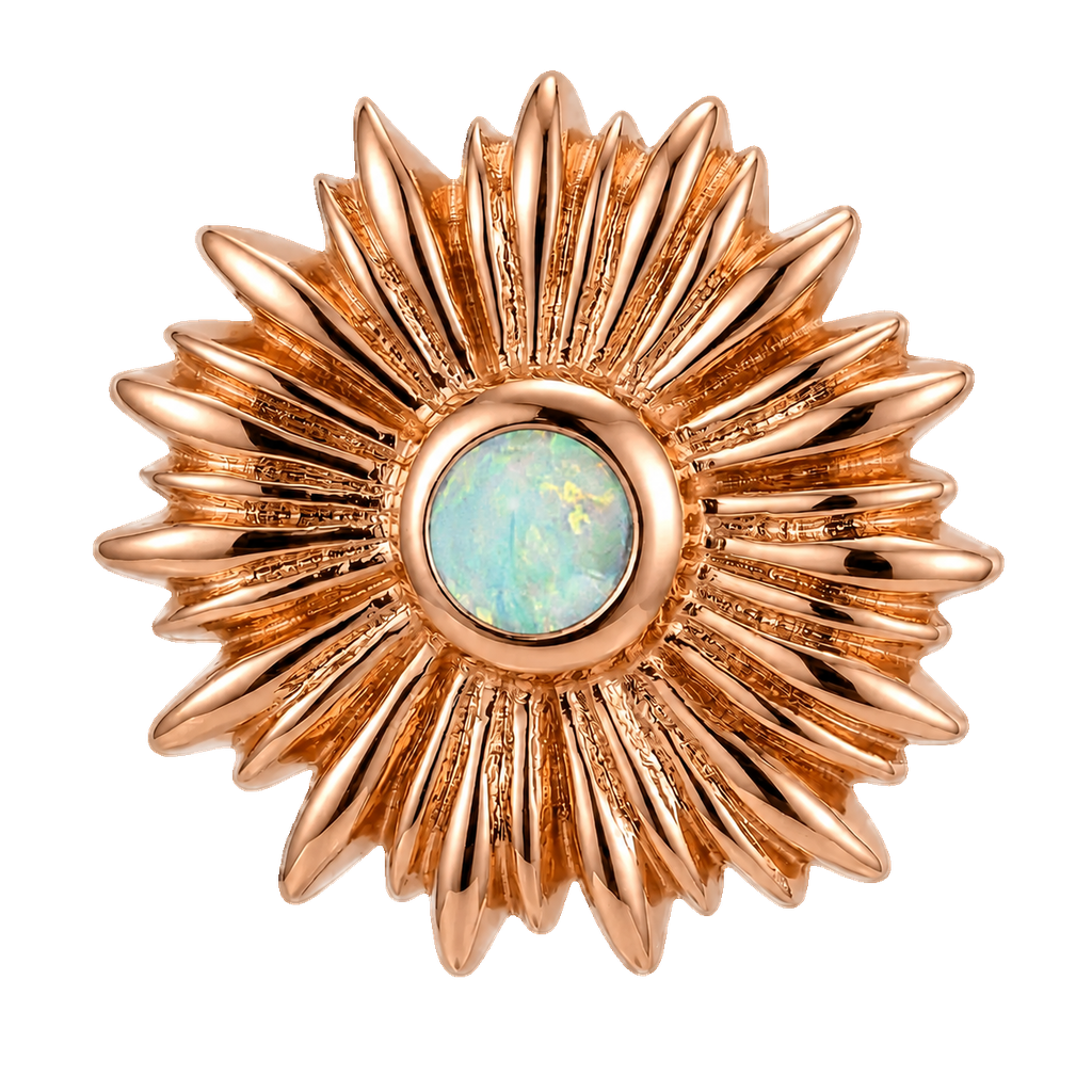 Sunflower - 14K Gold Threadless/Threaded