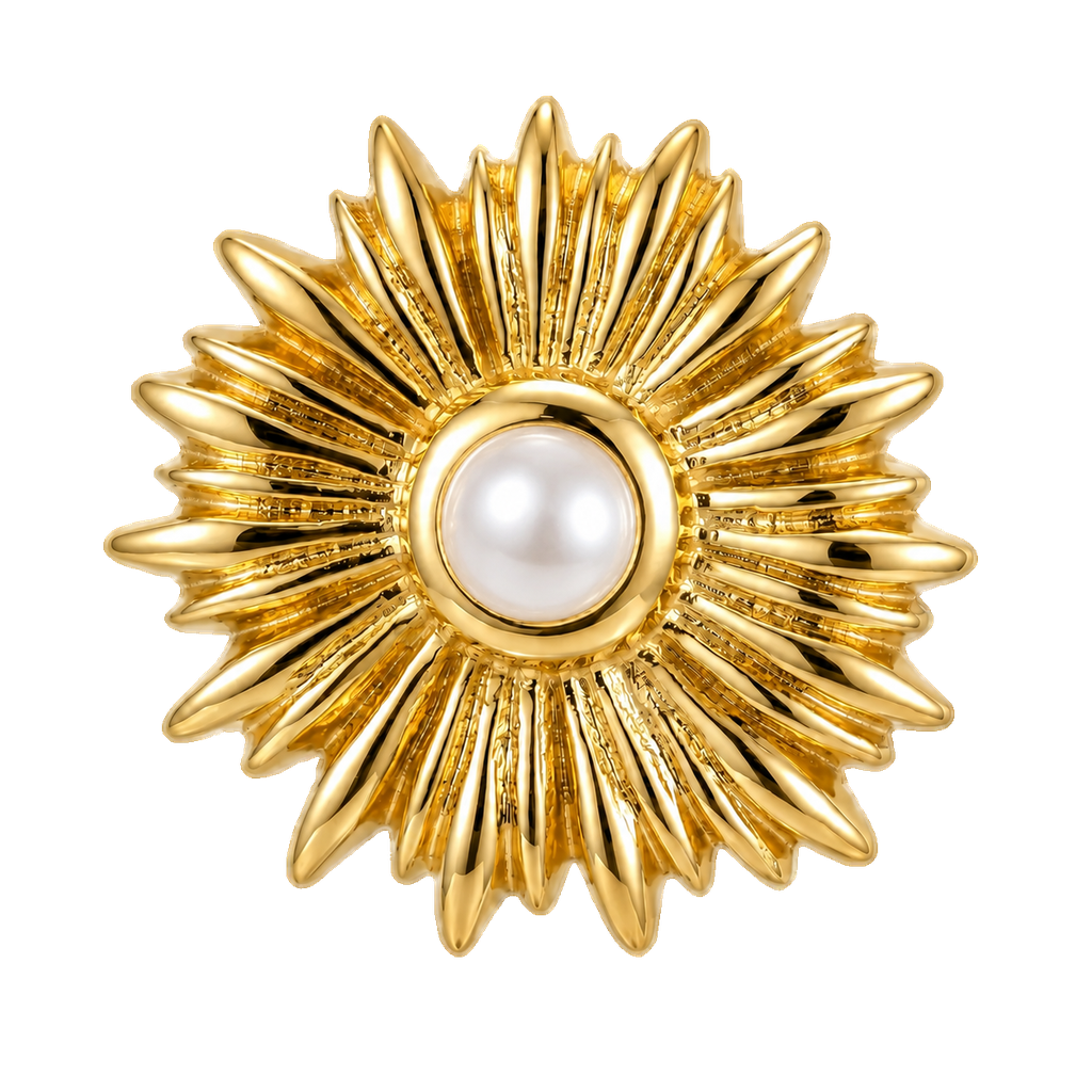 Sunflower - 14K Gold Threadless/Threaded