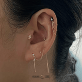 Surrender – Bezel CZ Classic – 14K Gold Threadless End - piercing - zone.com