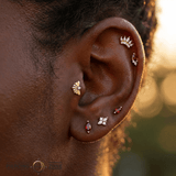 Surrender – Bezel CZ Classic – 14K Gold Threadless End - piercing - zone.com