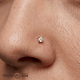 Swarovski CZ Prong – Classic Sparkle – 14K Gold Threadless End - piercing - zone.com