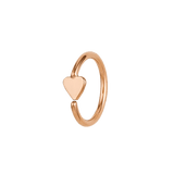 Sweet Heart - 14K Gold Heart Fixed Bead Ring - piercing - zone.com