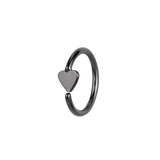 Sweet Heart - 14K Gold Heart Fixed Bead Ring - piercing - zone.com
