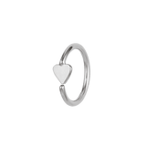 Sweet Heart - 14K Gold Heart Fixed Bead Ring - piercing - zone.com