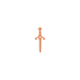 Sword – 14K Gold Threadless & Threaded End - piercing - zone.com