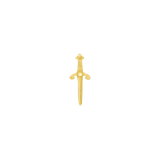 Sword – 14K Gold Threadless & Threaded End - piercing - zone.com