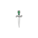 Sword with Gems – 14K Gold Threadless/Threaded End