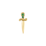 Sword with Gems – 14K Gold Threadless/Threaded End