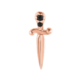 Sword with Gems – 14K Gold Threadless End - piercing - zone.com