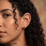Sword with Gems – 14K Gold Threadless/Threaded End - piercing - zone.com