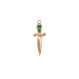 Sword with Gems – 14K & 18K Gold Gemstone Charm