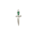 Sword with Gems – 14K & 18K Gold Gemstone Charm