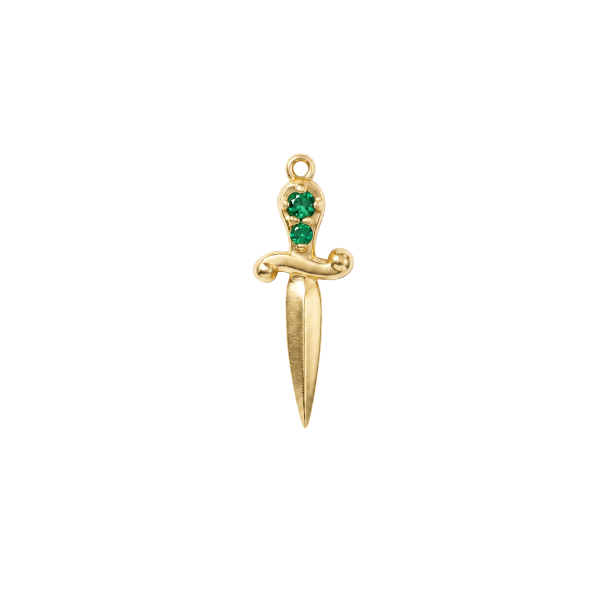 Sword with Gems – 14K & 18K Gold Gemstone Charm