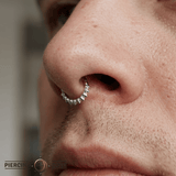 Sydney – 14K Gold Sculptural Clicker with Thorn Motif - piercing - zone.com