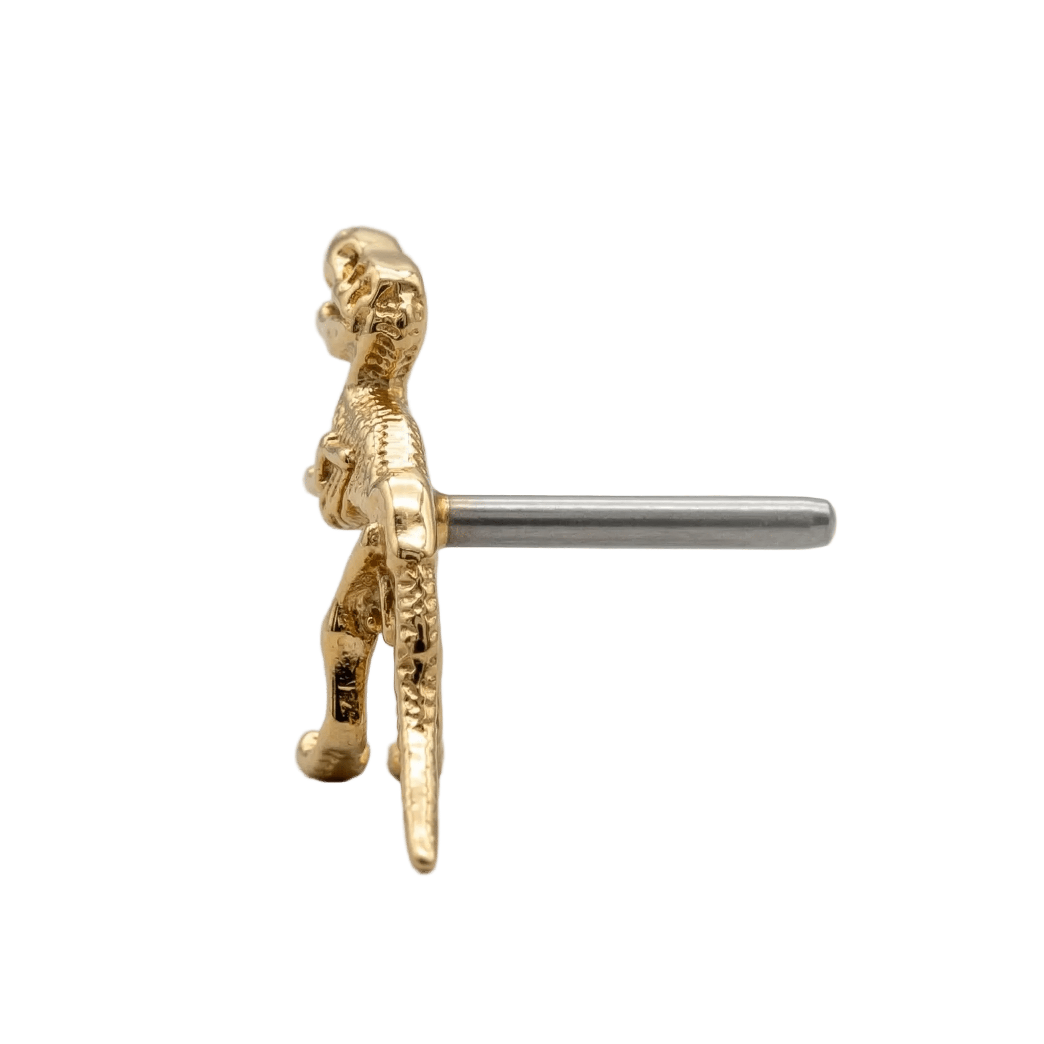 T - Rex – 14K Gold Threadless/Threaded End - piercing - zone.com
